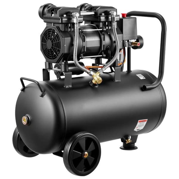 Luftkompressor 30 L-Duoku-med oliefri tank, 1,5 kW, ideel til bilreparation, dækopblæsning