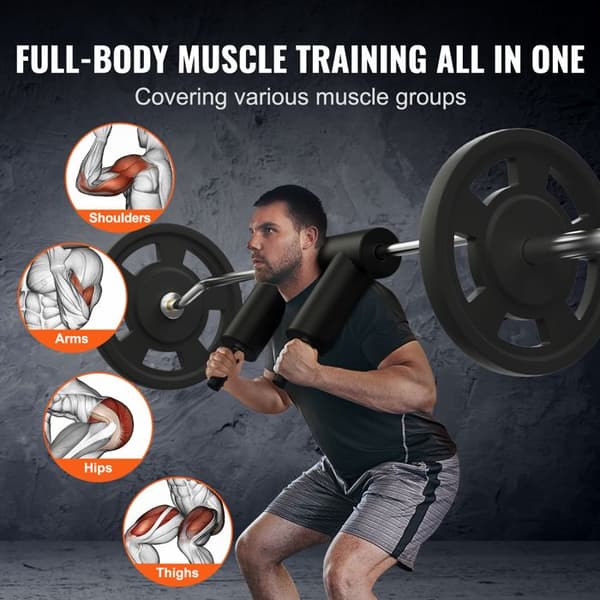 Säkerhetssquattrodd- Duoku-1 500 LBS kapacitet- 32 mm diameter- med axel och armkuddar