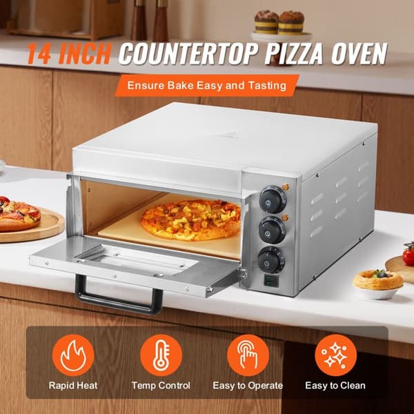 Pizzaovn - DUOKU - FY-1EP - Rustfrit Stål - Temperatuur 350℃ - Vægt 15,9 kg