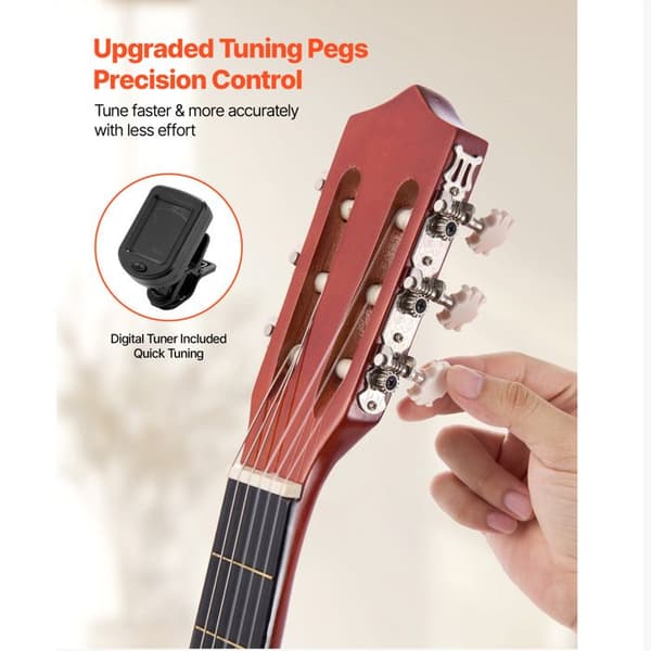 Klassisk Gitarr - DUOKU - M5831 - 96 cm - Komplett Set - Nylonsträngar Solstråle