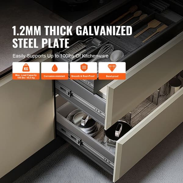 Skufferiller - DUOKU - 4605S2.350-6 - 355,6 mm - Side montering - Belastning 45,4 kg