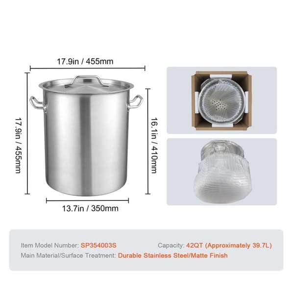 Marmite - DUOKU - SP354003D - 42 Liter - Rostfritt Stål - Lock och Sil