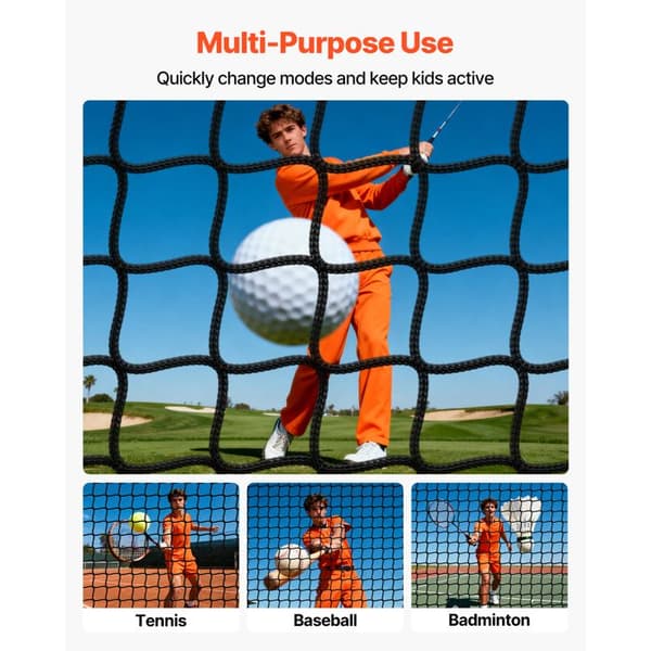 Golf-Duoku-3,05x3,05x3,05 m-Bærbar Træningsbur til Golf-Holdbart Polyester Net