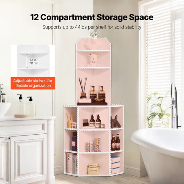 Opbevaringsskab - DUOKU - Høj 64 tommer - MDF Træ - 6 niveauer - USB-porte Vit