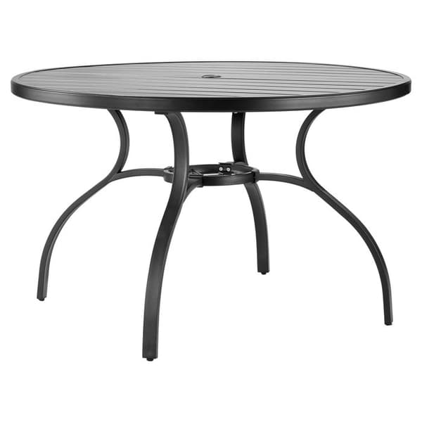 Havemøbel - DUOKU - Rund - Carbonstål - 1200 mm - Åbning til Parasol 38 mm Svart