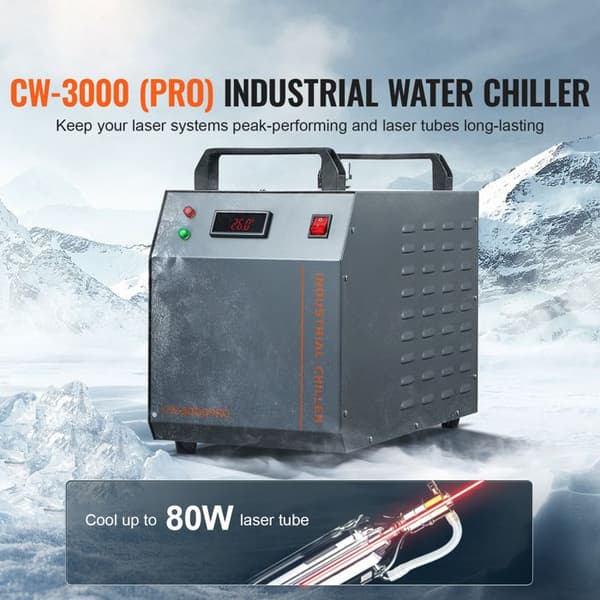 Industriel vandkøler - DUOKU - CW-3000(PRO) - 150 W - Reservoir 12 L - Flow 18 L/min