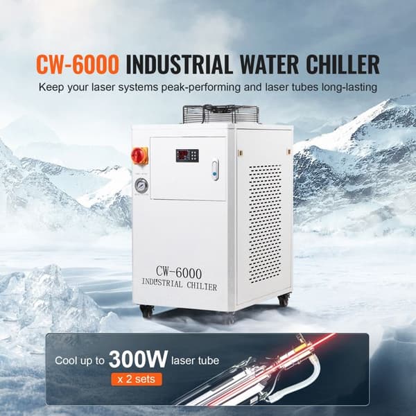 Industriel vandkøler - DUOKU - CW6000 - Beholder 15 L - 1500 W - Flow 65 L/min