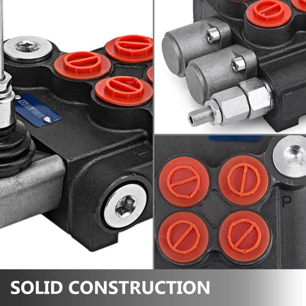 Hydraulisk Ventil - DUOKU - 2 Skuffer - 11 GPM - Tryk 248 bar - Justerbar Ventil