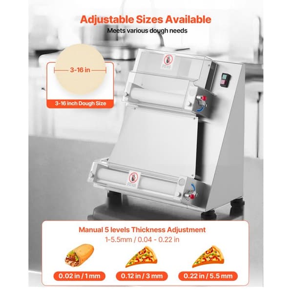 Pizzaformemaskine - DUOKU - APD40 - 390 W - 260 stk/t - Tykkelsesjustering 5 niveauer