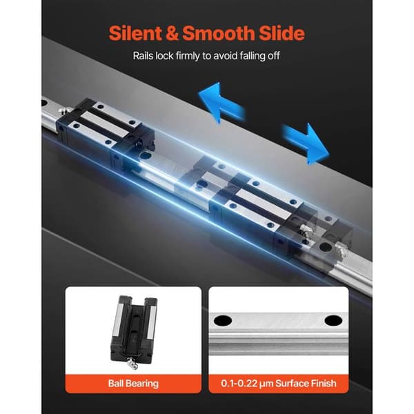 Lineære guide skinner HGR20-Duoku-2000 mm-2 stk med 4 integrerede leje blokke-tilpasset til CNC projekter