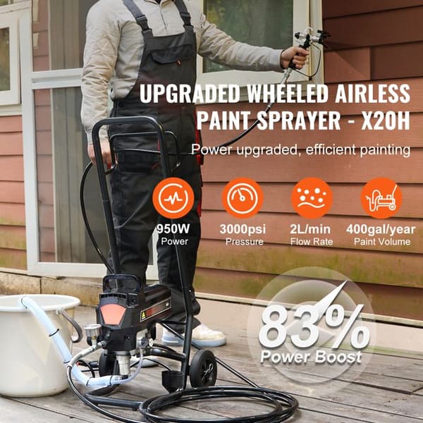 Luftlös färgspruta - DUOKU - RP8628 plus - 950 W - 3000 PSI - Flöde ≥2,0 L/min