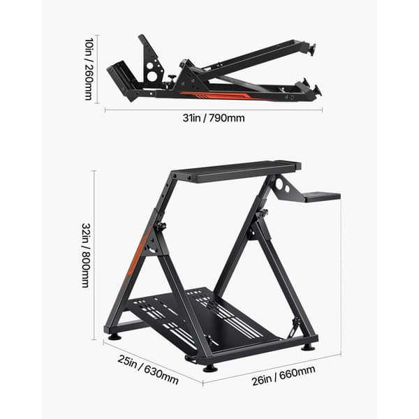 Support til Rat - DUOKU - QY-ZJ07 - Foldbar - Justerbar - Kompatibel med Logitech G923/G920/G29