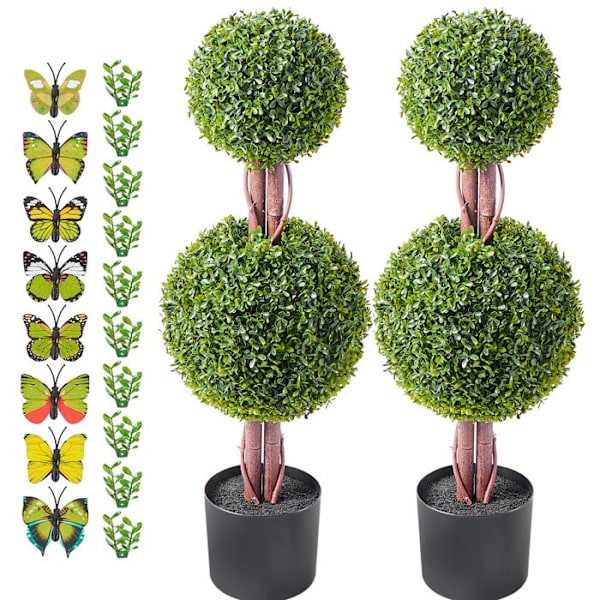 Topiary Træ Sæt - DUOKU - Dobbelt - 8 Tommer - 2 Stykker - UV-Bestandig