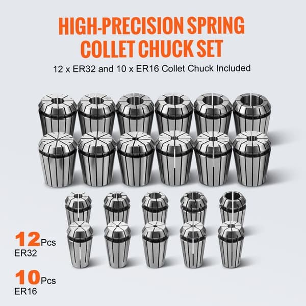 Tryckklämma - DUOKU - ER 16/32 - 35 Delar - Legerat stål 40Cr & 45# - Hög Precision