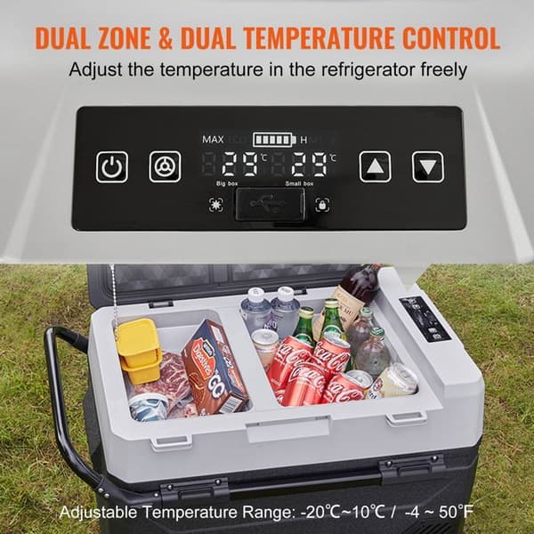 Bil køleskab - DUOKU - J38 - 38 L - Dobbelt zone - AC/DC 12/24 V