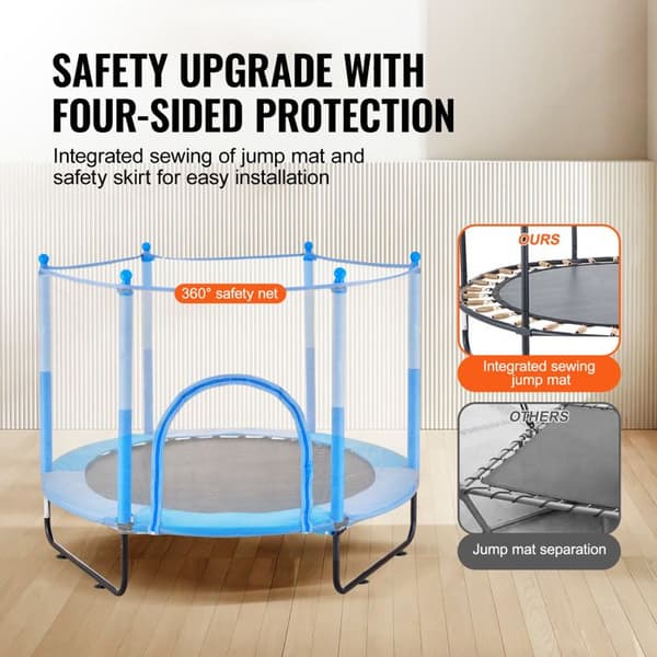 Trampolin - DUOKU - 60 tum - Mini Inomhus och Utomhus - Säkerhetsnät - Basketkorg