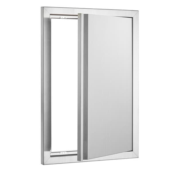 Adgangsdør - DUOKU - Enkel - Rustfrit Stål - 432 x 610 mm - Indbygget Design