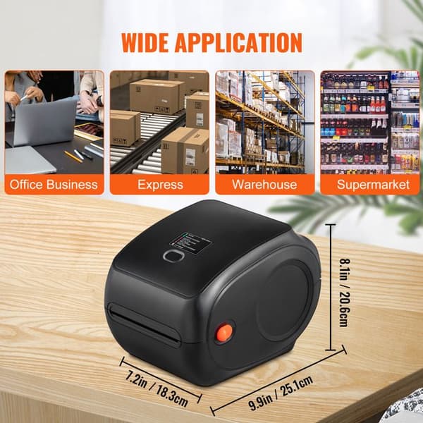 Etikettprinter - DUOKU - Automatisk igenkänning - 300 DPI - Bluetooth - 4x6