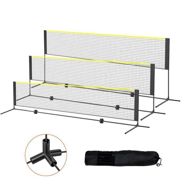Badminton-net-Duoku-4,3 m-Justerbart volleyball-net-portabel-anvendelse indendørs