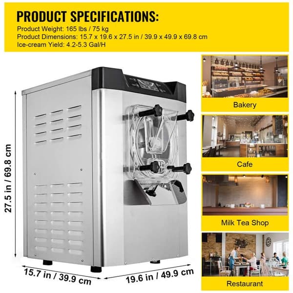 Ismaskine - DUOKU - YKF-618 - Rustfrit Stål - 1400 W - 16-20 L/H