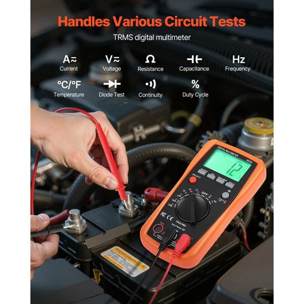 Multimeter TRMS-Duoku-4000 Points-Multifunktionsmåler til AC/DC Spænding, Strøm, Modstand