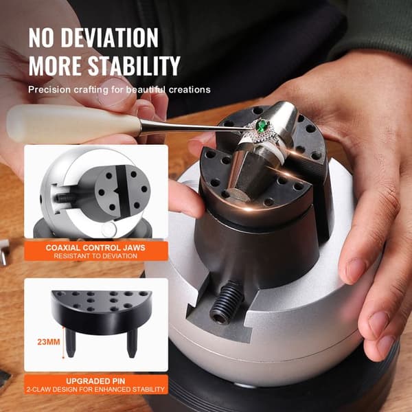 Kugleinstrument 12,7 cm - med 360° rotation - Smykke montering kit 35 stk.