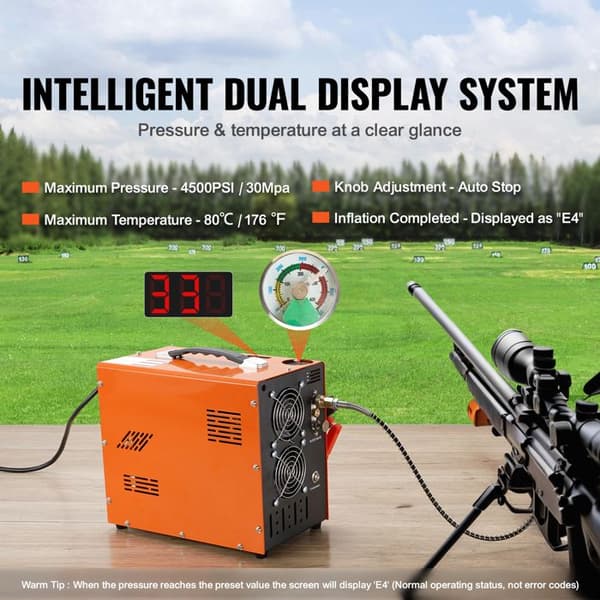 Compresor de Aire PCP-Duoku-350W 30Mpa- con Convertidor de Potencia Integrado-Parada Automática-DC12V/AC230V