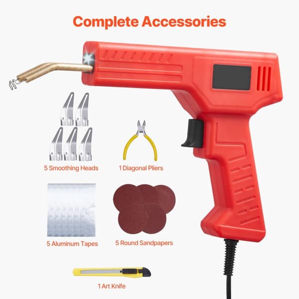 Plastsvetsare - DUOKU - 100 W Svetsverktyg - Professionell Kit - 800 Hetteklämmor
