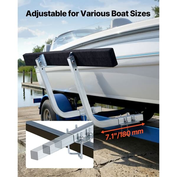 Bådtrailer-Guide-Duoku-Højdejusterbar 425 mm/475 mm-Stål Lastesystem