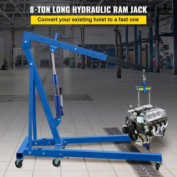Hydraulisk domkraft - DUOKU - VV-CGQJD-LDJ-8T - 8 t - Slag 50 cm - Max höjd 116 cm