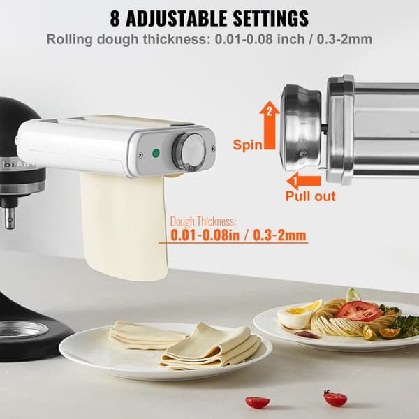 Mølle til Pasta-Duoku-til KitchenAid Mixeren-Skæresæt-Rullestykke i Rustfrit Stål 3 i 1