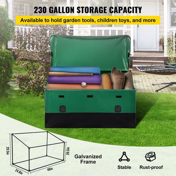 Uteförvaringsbox - DUOKU - VV-OSB-230 - 230 Gallons - Vattentät PE-Tarps - Galvaniserad Ram