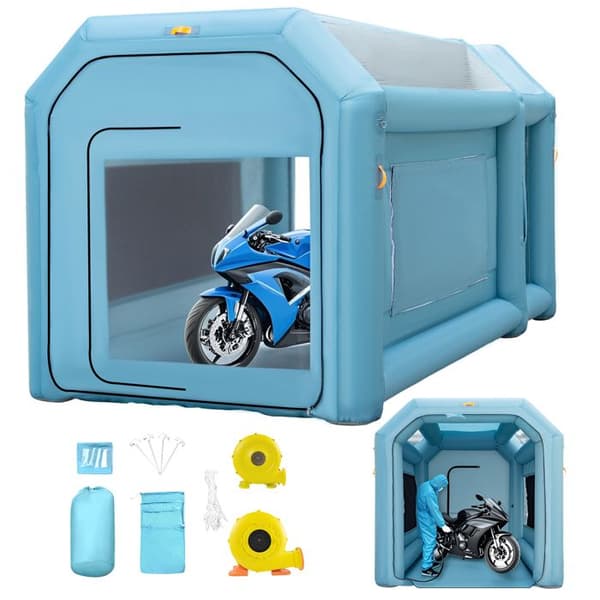 Malekabine - DUOKU - CQZP-5976 - Bærbar - Filtreringssystem - 2 Ventilatorer Blå