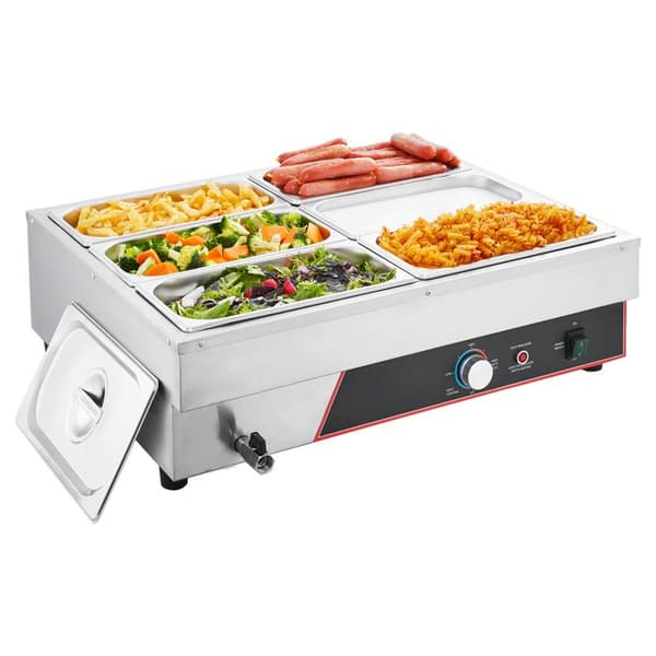Elkedel - DUOKU - SKT1/1*2 - 1500 W - 6 GN 1/3 beholdere - Rustfrit stål