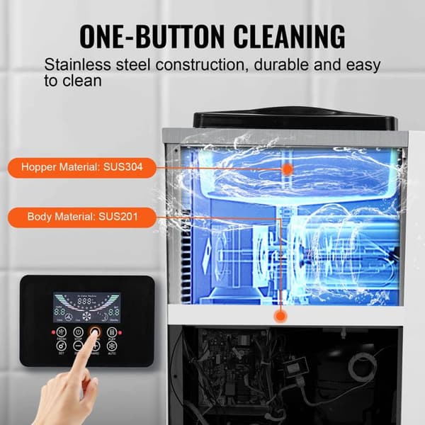 Sorbetmaskine - DUOKU - BQL-9200STA - 10L/H - 900W - LCD-panel og Rustfrit Stål