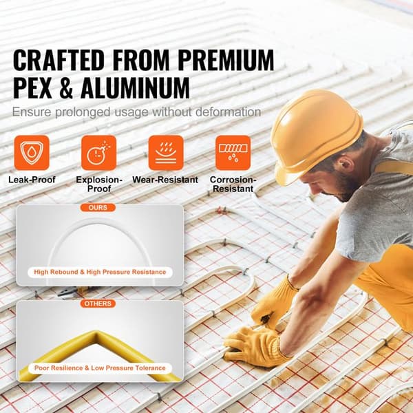 PEX AL PEX-rör - DUOKU - P49-1-300 - 300 m - Tjocklek 2 mm - Golvvärme Vit