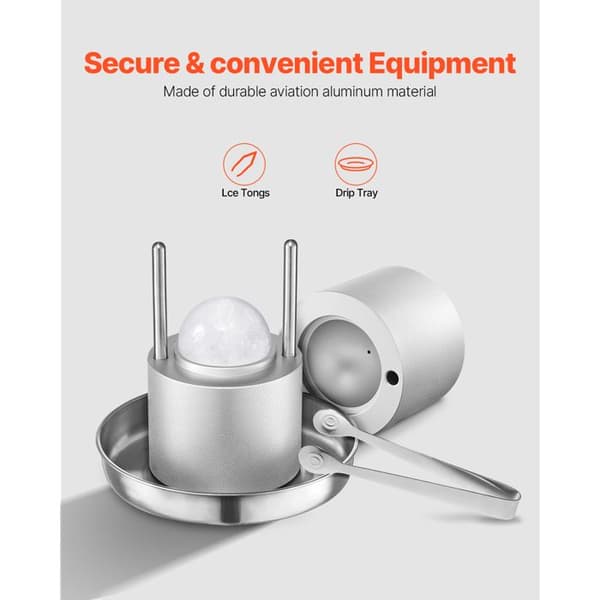 Isbitsform - DUOKU - KH-B03 - Isboll 2,1 tum - Färg Silver - Vikt 3,2 kg Pengar