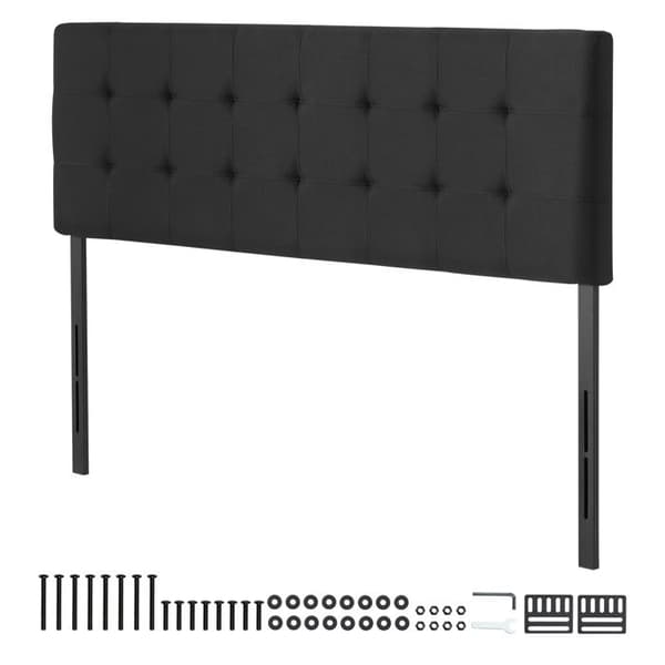 Sänggavel - DUOKU - Queen Size - Höj- och sänkbar - Knapptuftad - Samtida