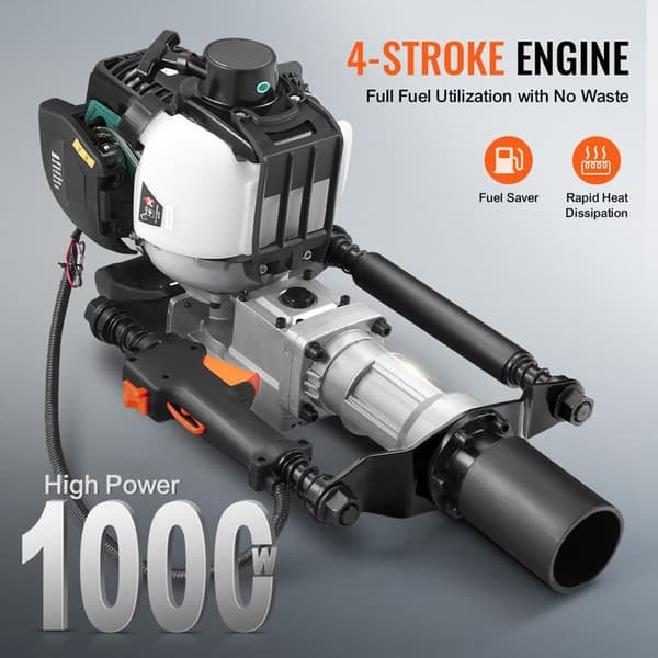 Pælehammer - DUOKU - JH-68 - 37,7 cc - 1 kW - 2 hoveder (55/70 mm)
