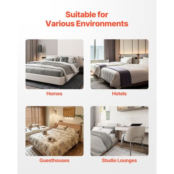 Sengebund - DUOKU - Queen Size Sengramme - Vaskbart Stof - Robust Metalstruktur - 2 Pladser