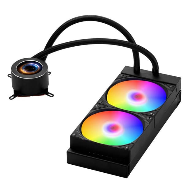 Vattenkylare AIO för processor-Duoku-Vätskekylsystem med dubbel PWM-fläkt 120mm