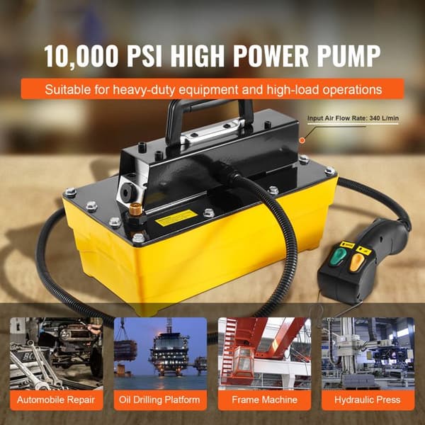 Luftdriven hydraulisk pump-Duoku-10 000 PSI-Reservoar på 0,61 gal-för automatiserad ram- och hydraulisk press