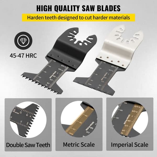 Oscillerande sågblad-Duoku-50 PCS kit-Multi-verktygsblad-HCS-blad-för trä, plast, metall, spik och bultar