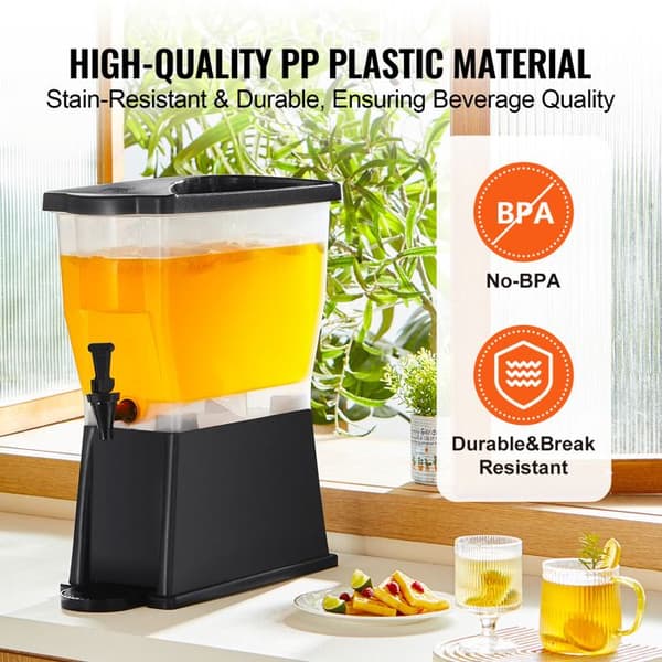 Dryckesdistributör - DUOKU - 3 Gallon - Plast - Lock med kran - Festligt användande