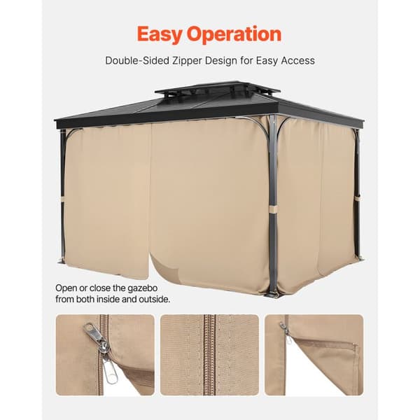 Vattenavvisande Integritetspanel för Utomhustält-Duoku-Dimensioner 284 x 284 x 211 cm- Set med 4 paneler med