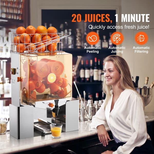 Citruspresser - DUOKU - NS-2000E-2T - 120 W - Automatisk - 20 appelsiner/minut