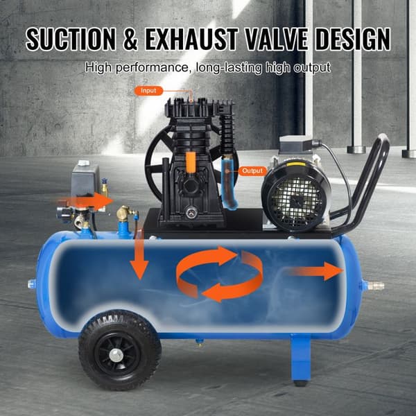 Luftkompressorhuvud-Duoku-3HP 5.8cfm 90psi-Aluminiumersättningsdel med ett steg för luftkompressor