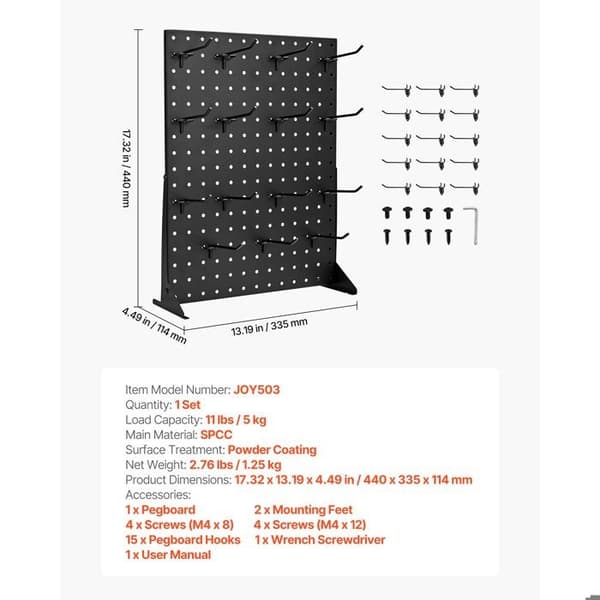 Præsentationsstander Perforerede Paneler-Duoku-44 x 33,5 cm-Perforeret Opbevaringspanel i Koldvalset Stål til Dagligvarer