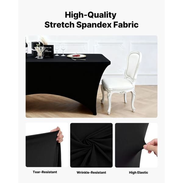 Utsträckt Duk - DUOKU - RD-TB-30 - 183 x 76 x 76 cm - Svart - 3-pack Svart