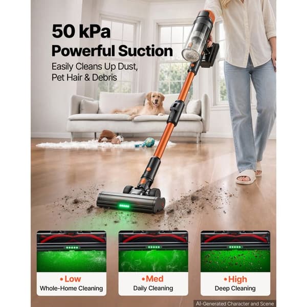 Trådlös golvdammsugare - DUOKU - H7 - 600 W - 50 kPa - 60 min